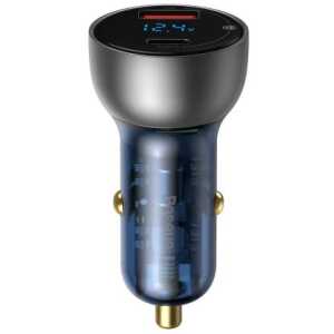 Baseus Car Charger Particular Digital Display C+U, PD 3.0 QC 4.0+, SCP, PPS, 5A, 65W Silver (CCKX-C0A) - Image 3