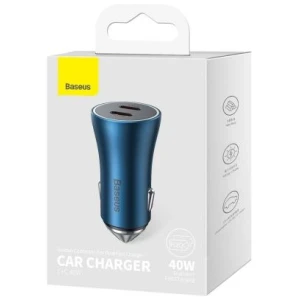 Baseus Car Charger Golden Contactor Pro fast Charger C+C 40W Blue (CGJP000003)