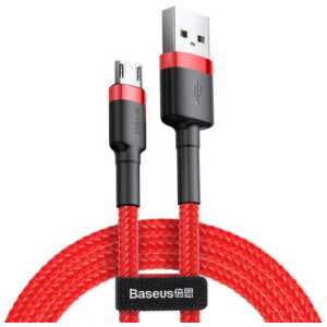 Baseus Micro USB Cafule Cable 2.4A 1m Red + Red (CAMKLF-B09) - Image 3