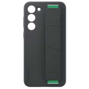 Samsung Galaxy S23 Plus Silicone Case Gripped with Back Strap Black (EF-GS916TBEGWW) - Image 2