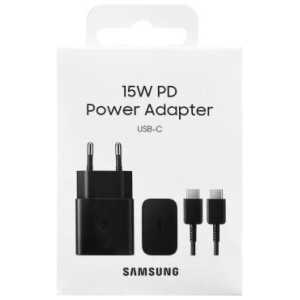 Samsung Travel Charger 15W EP-T1510X with Type-C to Type-C cable (1m) Black EU (EP-T1510XBEGEU) - Image 3