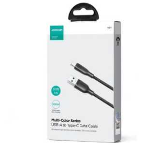 Joyroom USB - Type-C Multi-Color Series Fast Charging and Data Cable, 100W, 1m, Black (S-A34)