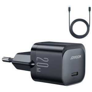 Joyroom Travel Charger Mini Type-C, PD 20W, with Type-C - Lightning cable (1m) Black (JR-TCF02) - Image 3