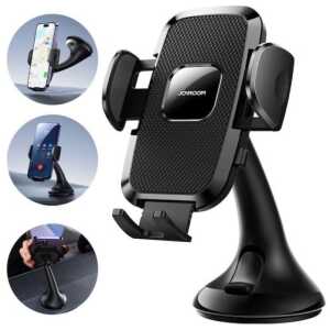 Joyroom Car Mount Clamp Holder (Dashboard and Windshield Version) with Extendable Arm, 360 rotation, 4.7-6.9 inch, Black (JR-ZS259) - Image 3