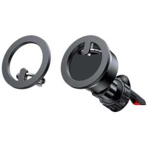 Joyroom Car Moun Magnetict Multifuctional Kit for Air Outlet (Car Holder, Magnetic Ring, Magnetic Cap) Black (JR-ZS294) - Image 3