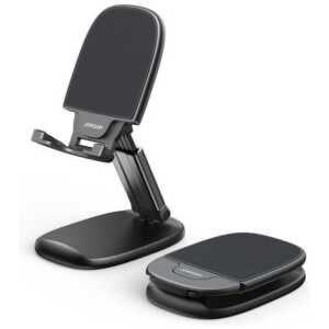 Joyroom Foldable Holder Stand for Phones and Tablets, with Adjustable Height, 4-12.9 inch, Black (JR-ZS371) - Image 3