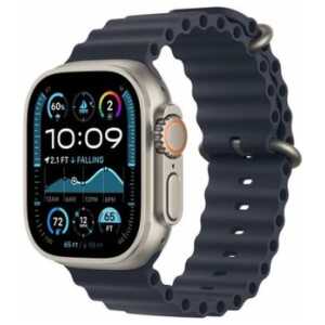 Apple Watch Ultra 2 GPS + Cellular 49mm Titanium Case with Navy Ocean Band EU MX4D3