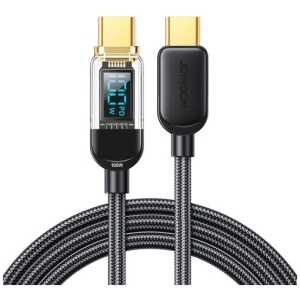 Joyroom Type-C - Type-C Data Cable 100W, 1.2m with Digital Display, Black (S-CC100A4) - Image 3
