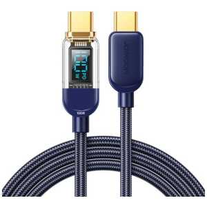 Joyroom Type-C - Type-C Data Cable 100W, 1.2m with Digital Display Blue (S-CC100A4) - Image 3