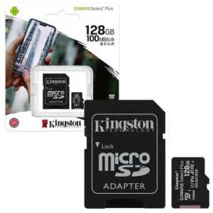 Kingston MicroSD Card Canvas Select Plus 128GB Class 10 + Adapter (SDCS2/128)