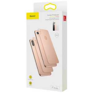 Baseus iPhone Xs Max 0.3 mm Full coverage curved T-Glass rear Protector Black (SGAPIPH65-BM01)