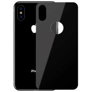 Baseus iPhone Xs Max 0.3 mm Full coverage curved T-Glass rear Protector Black (SGAPIPH65-BM01) - Image 3
