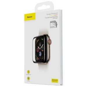 Baseus iWatch 0.2 mm, Full-screen curved T-Glass soft screen protector 42mm, Black (SGAPWA4-F01)