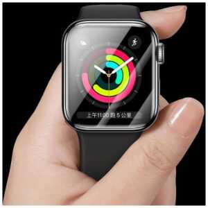 Baseus iWatch 0.2 mm, Full-screen curved T-Glass soft screen protector 42mm, Black (SGAPWA4-F01) - Image 3