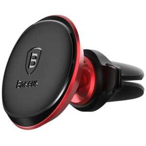 Baseus Car Mount Magnetic Car Air vent Phone Holder, Red/ Black (SUGX020009) - Image 3