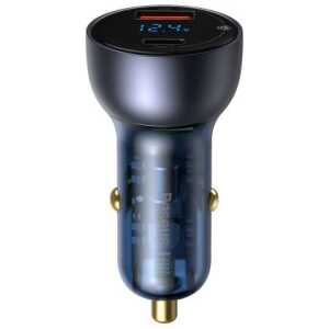 Baseus Car Charger Set Particular Digital Display PPS QC U+C (60W C+C cable 1m) 45W Black TZCCKX-0G - Image 3