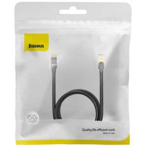 Baseus Network Cable High Speed (CAT7) of RJ45 (round cable) 10 Gbps 1.5m Black (WKJS010201)