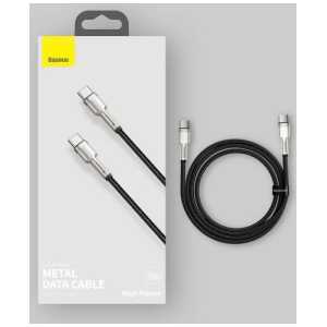 Baseus Type-C - Type-C Cable Cafule Series Metal Fast charge/data 100W (20V/5A) 1m Black (CATJK-C01) - Image 3
