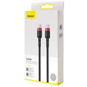 Baseus Type-C - Type-C cable Cafule PD2.0 100W Flash charging (20V 5A) 2m Red/Black (CATKLF-AL91)