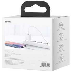 Baseus Travel Charger set Super Si 1C PD Fast charger 20W EU White (CCSUP-B02) - Image 3