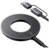 Joyroom Wireless Charger 2-in-1 Qi+Type-C/USB, 1.5m, 15W, Black (JR-WQM03)