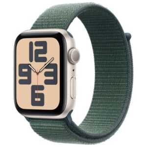 Apple Watch SE (2024) GPS 44mm Starlight Alu Case, Lake Green Sport Loop EU MXEW3