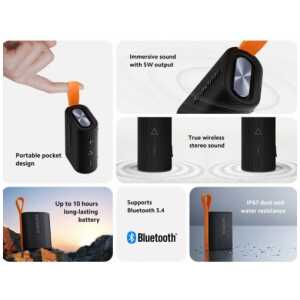 Xiaomi Mi Sound Pocket 5W Portable Bluetooth Outdoor Speaker Black EU QBH4269GL - Image 3