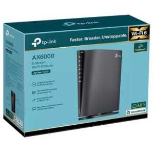 TP-Link Wi-Fi Router Archer AX80 AX6000, 6000Mbps, LAN/WAN, 802.11ac, Wi-Fi 6, Black EU