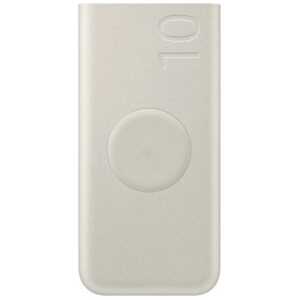 Samsung Power Bank with Wireless Quick Charge C+C (with Type-C to Type-C cable 0,20m), 25W, 10000 mAh, Beige (EB-U2510XUEGEU)