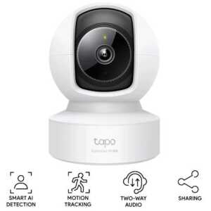 TP-Link Camera Tapo C222 Wi-Fi Indoor Pan/Tilt Security 2K, 360 Degrees, White EU