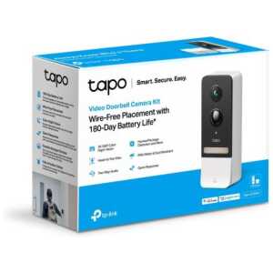 TP-Link Smart Video Doorbell Tapo D230S1 Kit, Wireless, 2K 5MPx, IP64, White EU