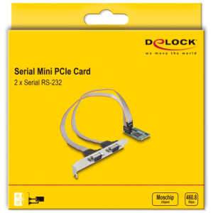 DELOCK κάρτα επέκτασης mini PCIe σε 2x RS-232 95273 - Image 4