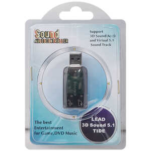 POWERTECH κάρτα ήχου USB CAB-U036, 5.1CH, έξοδος μικροφώνου & ακουστικού - Image 2