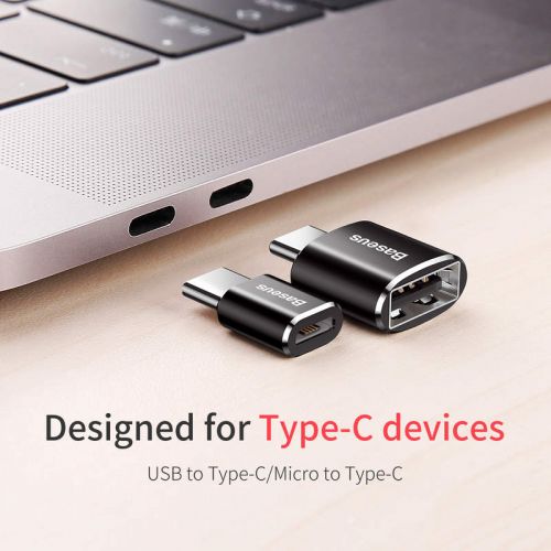 Baseus Converter USB Female To Type-C Male Black (CATOTG-01) - Image 3