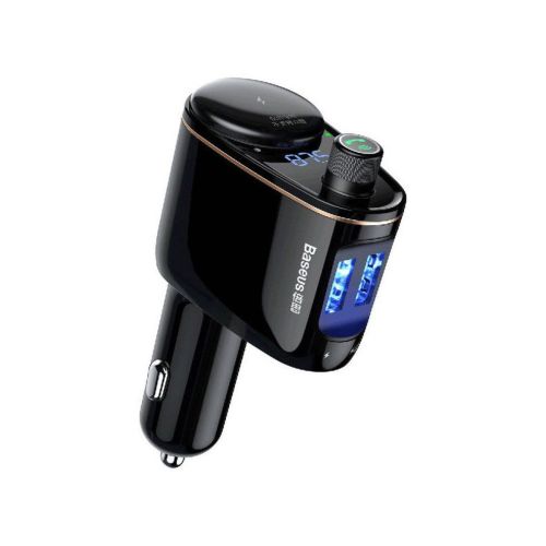 Baseus Car Charger Bluetooth FM Transmitter S-06, BT. 4.2, USB-A, Black (CCHC000001) - Image 3