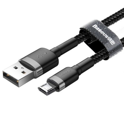 Baseus Micro USB Cafule Cable 2.4A 1m Gray + Black (CAMKLF-BG1) - Image 2