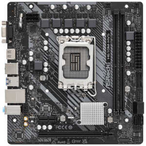 ASROCK μητρική H610M-HVS, 2x DDR4, s1700, USB 3.2 Gen1, mATX - Image 3