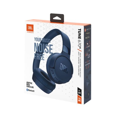 JBL Tune 670NC Bluetooth Wireless On-Ear Headphones Blue EU