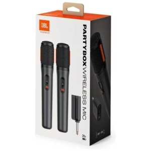 JBL PartyBox Wireless Microphone Set (2 Microphones, 1 Receiver) Black EU - ONLY BOX DAMAGE