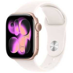Apple Watch Series 11 (2025) GPS 42mm Rose Gold Alu Case, Light Blush Sport Band S/M EU MEU04
