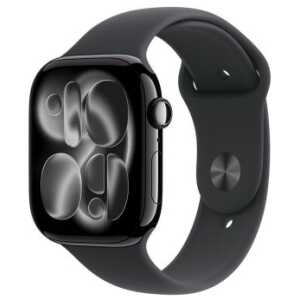 Apple Watch Series 11 (2025) GPS 46mm Jet Black Alu Case, Black Sport Band S/M EU MEUW4