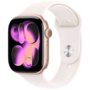 Apple Watch Series 11 (2025) GPS 46mm Rose Gold Alu Case, Light Blush Sport Band M/L EU MEV74