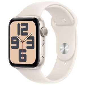 Apple Watch SE (2024) GPS 40mm Starlight Alu Case, Starlight Sport Strap S/M EU MXEF3