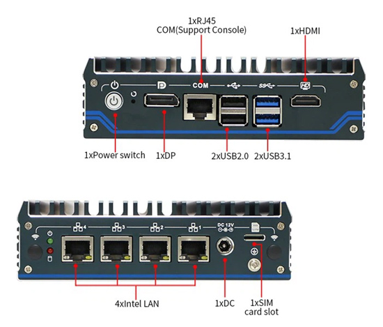 POWERTECH Firewall PC Nano N1141 J6412, 8GB/128GB M.2 Kingston, pfSense - Image 4