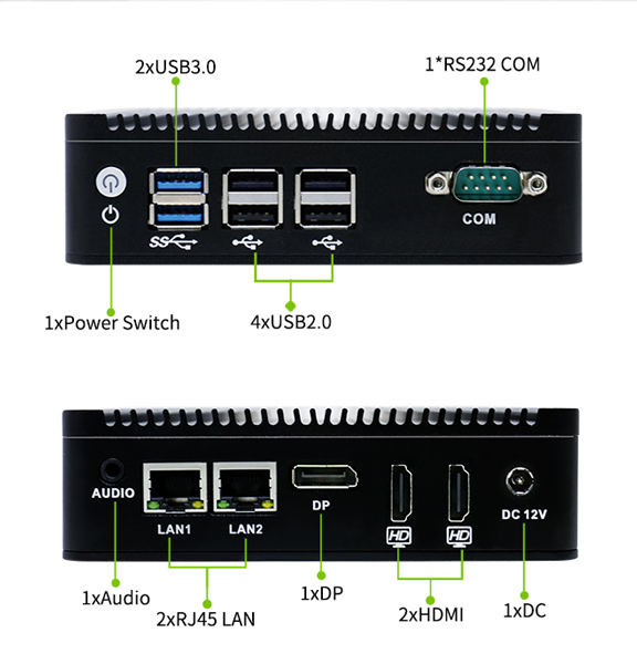 POWERTECH VPN/Firewall mini PC N5 Plus, 8GB/128GB M.2 Kingston, AMI UEFI - Image 4