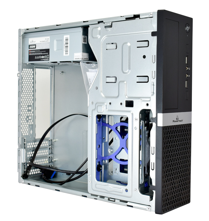 POWERTECH PC Case PT-1099 με 250W PSU, Micro-ATX, 356x102x338mm, μαύρο - Image 2