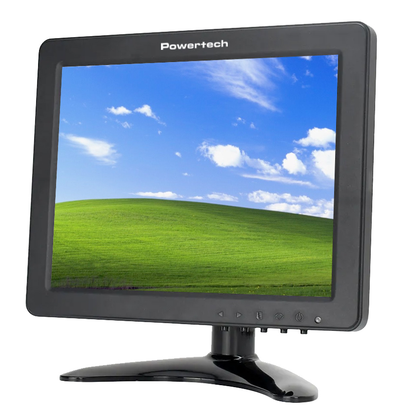 POWERTECH οθόνη LED PT-1108 8" 1024x768, IPS, HDMI/VGA/AV/BNC/USB, μαύρη