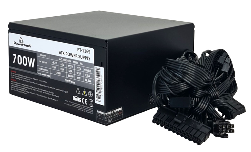 POWERTECH τροφοδοτικό για PC PT-1169, 700W, ATX, 140mm Fan - Image 3