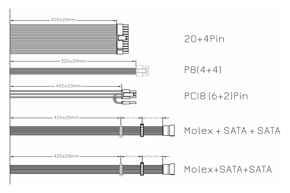 POWERTECH τροφοδοτικό για PC PT-1169, 700W, ATX, 140mm Fan - Image 5