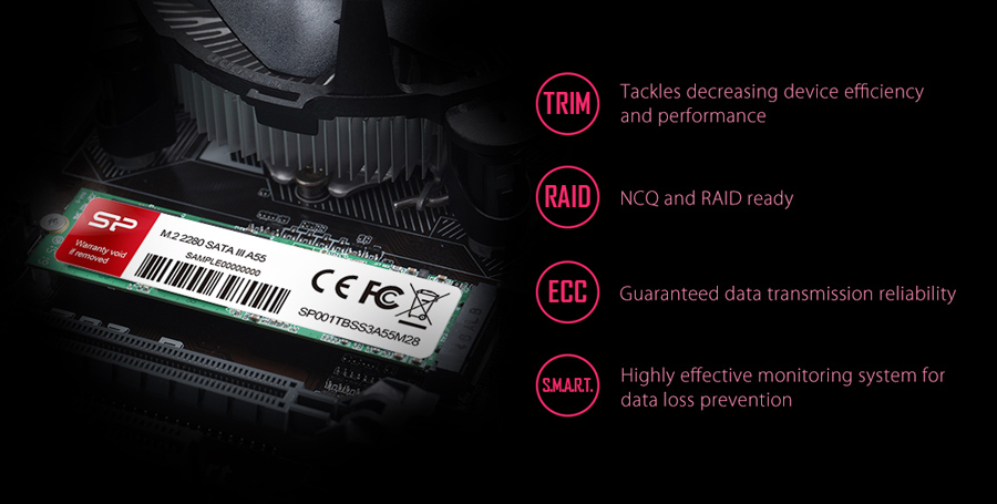SILICON POWER SSD A55, 1TB, M.2 2280, SATA III, 560-530MB/s - Image 3